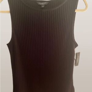 Liverpool Black Fitted Ribbed Tank Top